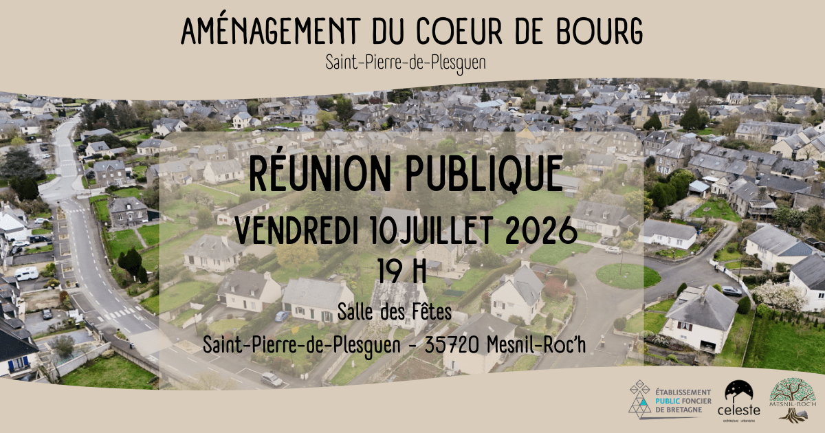 visuel réunion publique 10 juille coeur de bourg