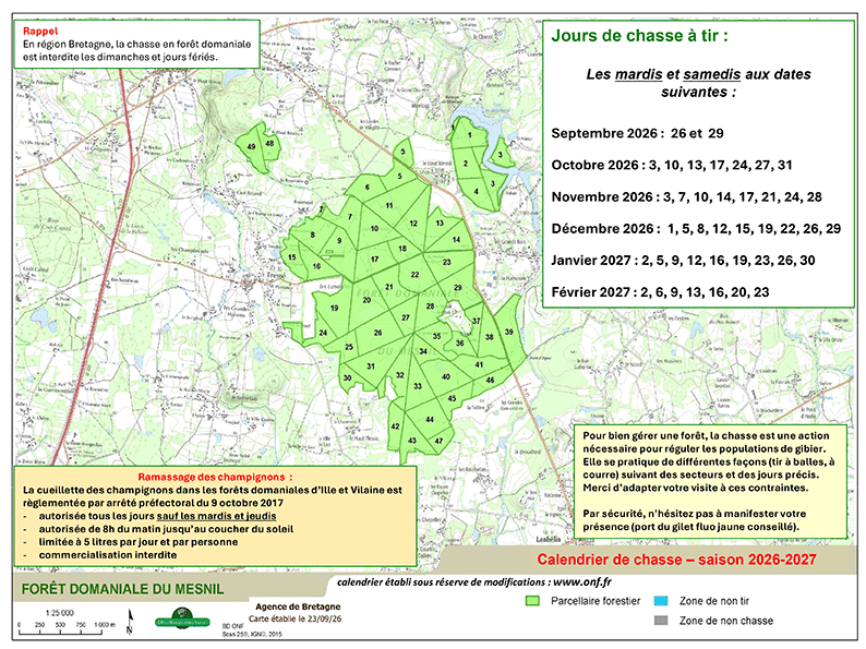 jours de chasse 26 27